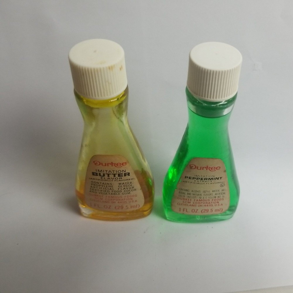 Vintage Durkees Imitation Pepperment & Butter Extact Glass Bottle  for Display - Picture 4 of 10